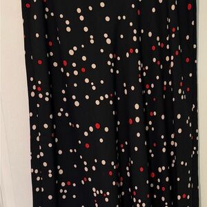 Halogen Black Skirt with Red and White Dots